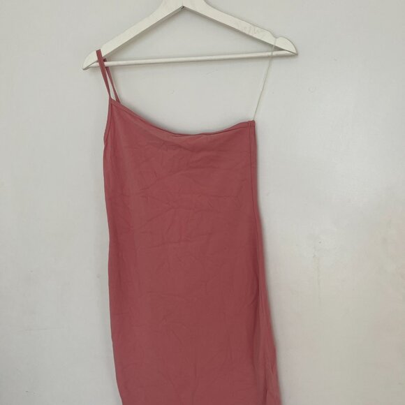 Pink Aritzia Womens Tna Venice One Shoulder Bodycon Mini Dress - Size Medium - Picture 2 of 2